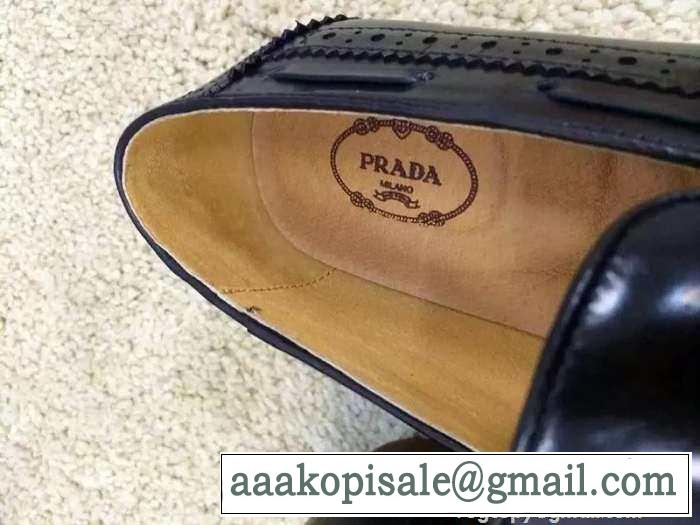激安販売　2015 PRADA プラダ　今季セール　 レザーシューズ靴 2色可選