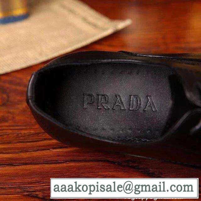 最適な 2015 PRADA プラダ 今季セール レザーシューズ靴