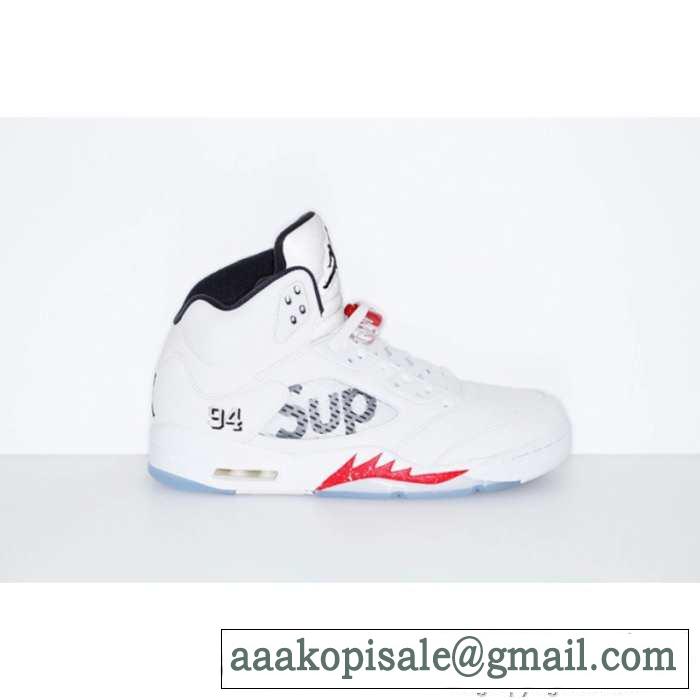 大人気　2015秋冬 supreme x air jordan 5 快適　ランニングシューズ 3色可選