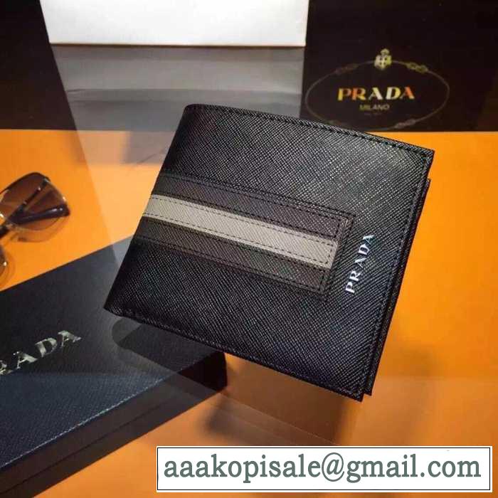 気品に溢れた　秋冬 prada プラダ 最高級の革を使用した　財布 2色可選