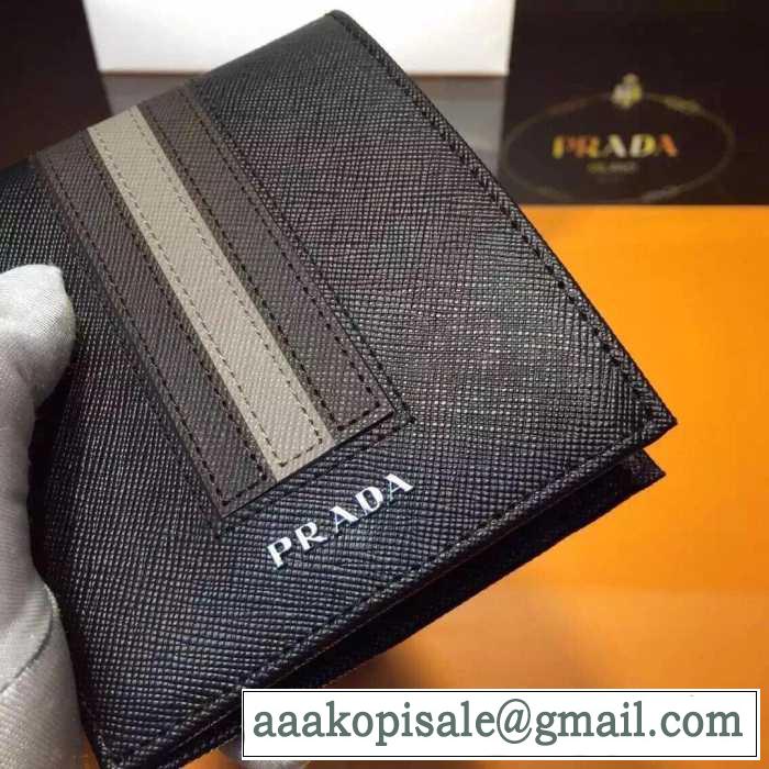 気品に溢れた　秋冬 prada プラダ 最高級の革を使用した　財布 2色可選