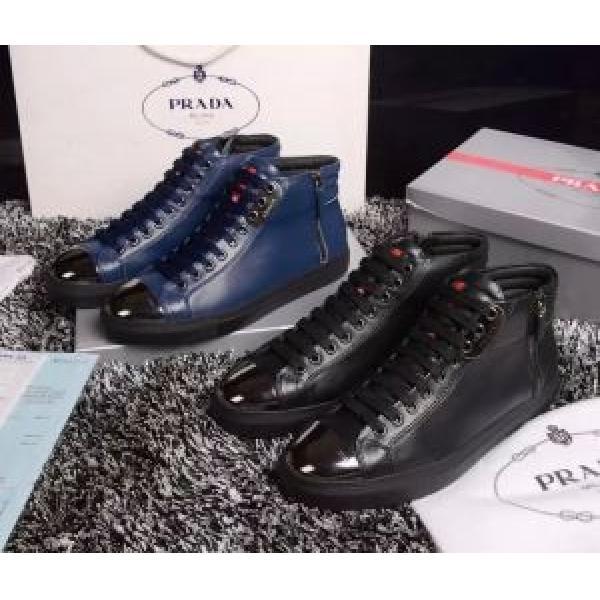 人気激売れ 2016春夏 プラダ PRADA  ハイトップシューズ 2色可選 抗菌?防臭加工_スニーカー、靴_メンズファッション_スーパーコピーブランド激安通販 専門店  