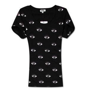 ケンゾー 2015 春夏 上品な輝きを放つ形 プリント レディース 半袖 Tシャツ_ケンゾーKENZO_ブランド コピー 激安(日本最大級)