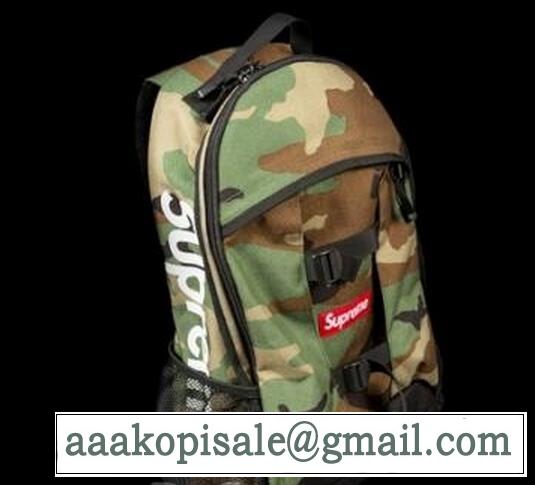 大容量　【SUPREME】14SS Logo Backpack 収納ポケットも充実した　ロゴバックパック　リュック.