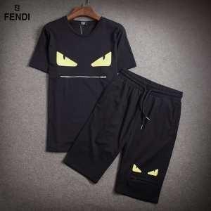 2015 選べる極上 フェンディ FENDI 半袖Tシャツ 上下セット 3色可選_フェンディ FENDI_ブランド コピー 激安(日本最大級)