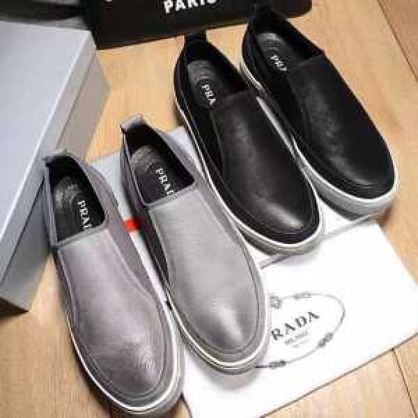 スタイリッシュな印象 2017春夏 プラダ PRADA フラットシューズ 2色可選_スニーカー、靴_メンズファッション_スーパーコピーブランド激安通販 専門店  