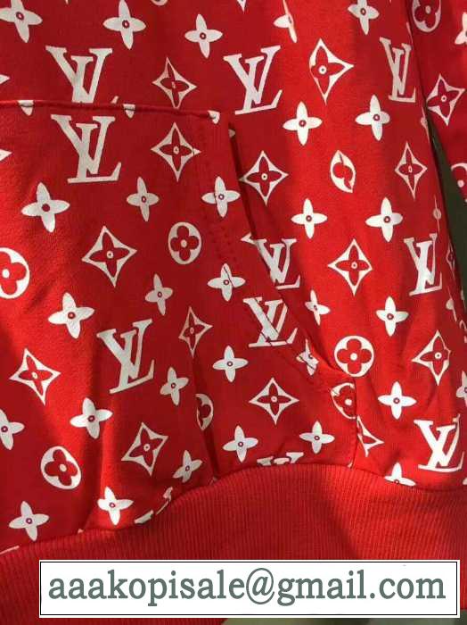 快適な状態をキープする17SS Supreme x LV シュプリーム SUPREME 速乾性に優れたパーカー.