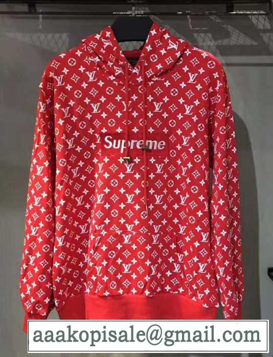 快適な状態をキープする17SS Supreme x LV シュプリーム SUPREME 速乾性に優れたパーカー.