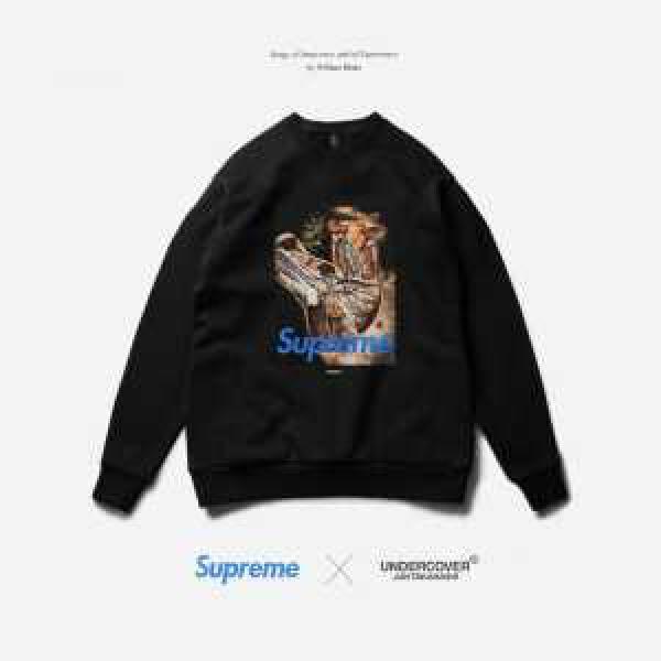 undercover×Supreme 2017 存在感のある ブラック プルオーバーパーカー_ジャケット パーカー セーター コート_メンズファッション_スーパーコピーブランド激安通販 専門店  