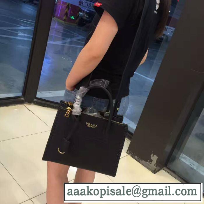 お買い得品質保証 2017SSプラダ PRADA 3色選択可 手持ち&ショルダー掛け