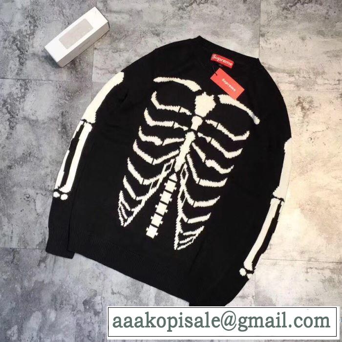 高級感漂わせる Supreme Bones Sweater 2017秋冬 魅力ファッション