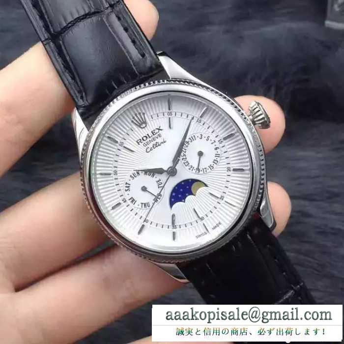 人気ブランド 2016 ロレックス rolex 5針クロノグラフ 日月星辰表示 男女兼用腕時計