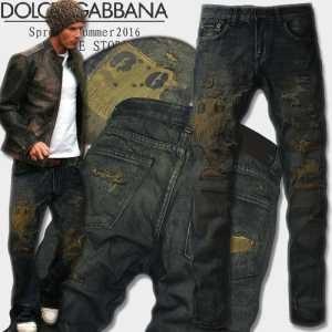HOT新作登場ドルガバデニム メンズスキニーデニムパンツDOLCE&GABBANA ジーンズダメージ