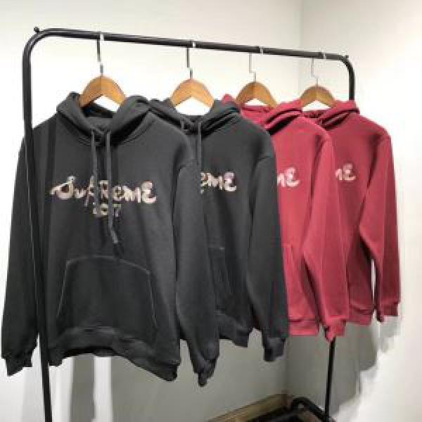 人気セール100%新品 パーカー  Supreme 17FW Brush Logo Hooded Sweatshirt 2色可選 2017秋冬季超上質_ジャケット パーカー セーター コート_メンズファッション_スーパーコピーブランド激安通販 専門店  