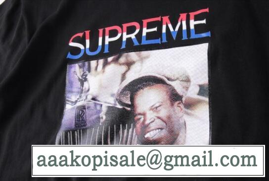 カジュアルなシュプリームＴシャツコピー SUPREME プリント半袖クールネックインナーブラック