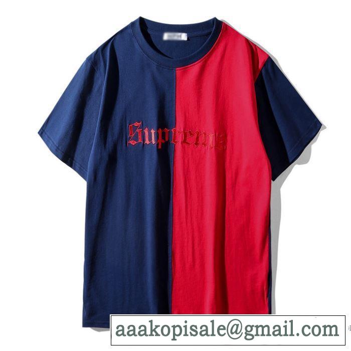 肌に馴染みやすい セレブ風 2018春夏新作 半袖Tシャツ シュプリーム SUPREME 2色可選