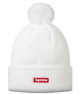 秋冬に使うボンボン付きのsupreme 偽物　シュプリーム ホワイトのニット帽子_シュプリーム SUPREME_ブランド コピー 激安(日本最大級)