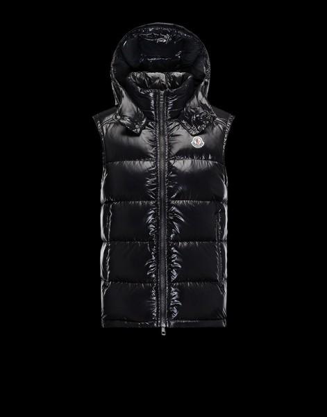 柔らかなMONCLER モンクレールダウンベストコピー 撥水加工 フード付き メンズ ブラック