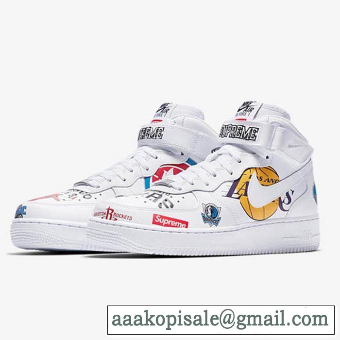 2018人気の主流アイテム Supreme x NBA x NIKE Air Force 1 AF1 シュプリーム SUPREME スニーカー2色可選軽量で疲れにくい