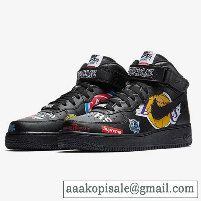 2018人気の主流アイテム Supreme x NBA x NIKE Air Force 1 AF1 シュプリーム SUPREME スニーカー2色可選軽量で疲れにくい