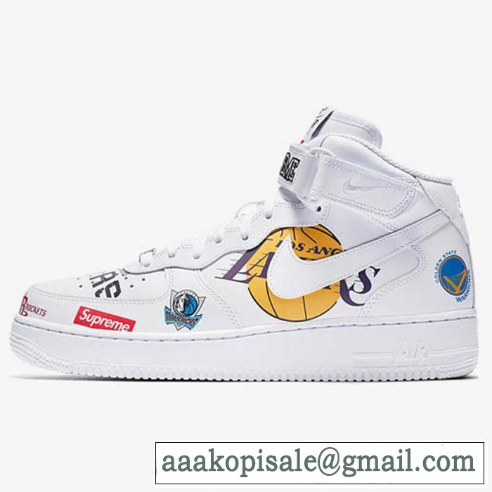 2018人気の主流アイテム Supreme x NBA x NIKE Air Force 1 AF1 シュプリーム SUPREME スニーカー2色可選軽量で疲れにくい