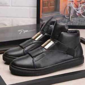 上品ジュゼッペザノッティ ブーツスニーカーハイカット GIUSEPPE ZANOTTI レザーフラット金具