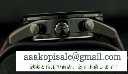 シンプル tag heuer-タグホイヤー 自動巻き メンズ腕時計 日付表示 月付表示 42.80mm レザー black