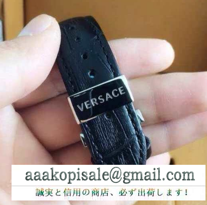 お見事な一品 versace-ヴェルサーチ 6針クオーツ ムーブメント 316ステンレス 男性用腕時計 2色可選