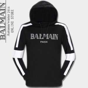 大特価！バルマン通販激安スウェットパーカー裏毛BALMAIN プルオーバーパーカートレーナー２色可選