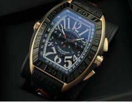 時間の正確さは抜群な Franck Muller、フランクミュラーの黒い5針付きメンズ腕時計_フランクミュラー FRANCK MULLER_ブランド コピー 激安(日本最大級)