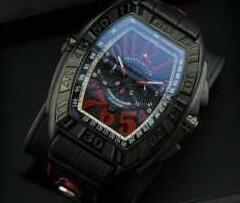 ベルト調整のフランクミュラー、Franck Mullerの5針黒い色と赤い数字表示のメンズ腕時計_フランクミュラー FRANCK MULLER_ブランド コピー 激安(日本最大級)