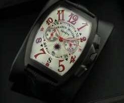 赤い数字で表示するフランクミュラー、Franck Mullerの白い文字盤のメンズ腕時計_フランクミュラー FRANCK MULLER_ブランド コピー 激安(日本最大級)