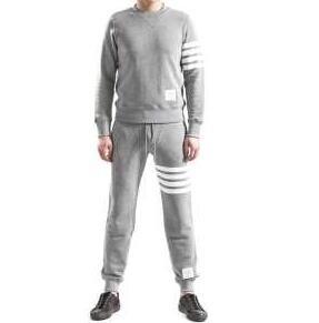 暖かな肉厚のブラウン 洗練されたオシャレなニットパーカー 上下セット 3色可選_トムブラウン THOM BROWNE_ブランド コピー 激安(日本最大級)