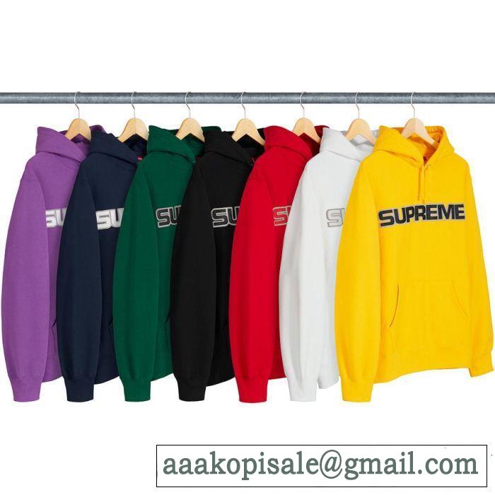 2018秋冬超激得低価シュプリーム コピー1 WEEK Supreme Perforated Leather Hooded Sweatshirtプルオーバーパーカー全7色