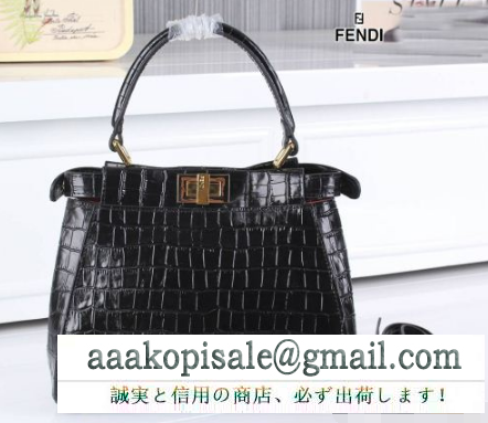 女らしい fendi フェンデイ レディース クロコダイル ハンドバッグ 通勤