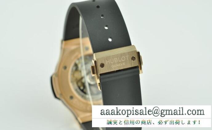 防水機能のビッグバン ウブロ 時計 スーパーコピー hublot ゴールド*グレーのメンズ腕時計