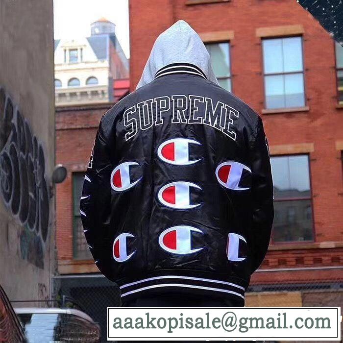 3色可選 Supreme X Champion Jacket 18FW 秋のお出かけに最適 今季爆発的な人気 SUPREME シュプリーム