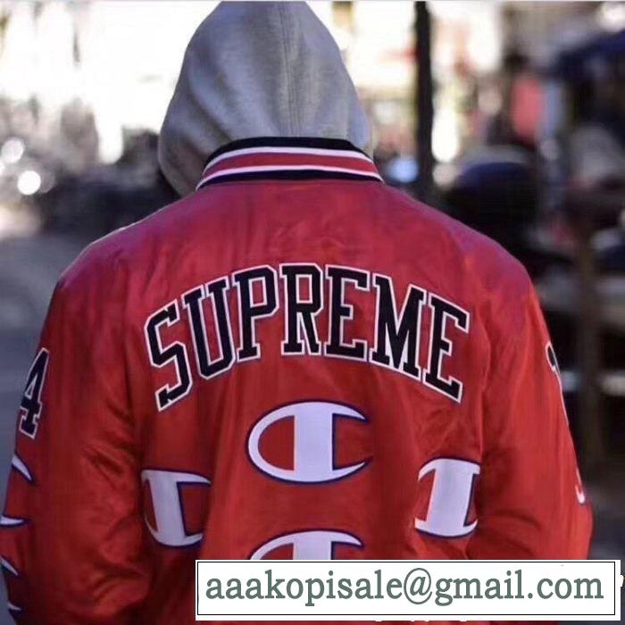 3色可選 Supreme X Champion Jacket 18FW 秋のお出かけに最適 今季爆発的な人気 SUPREME シュプリーム