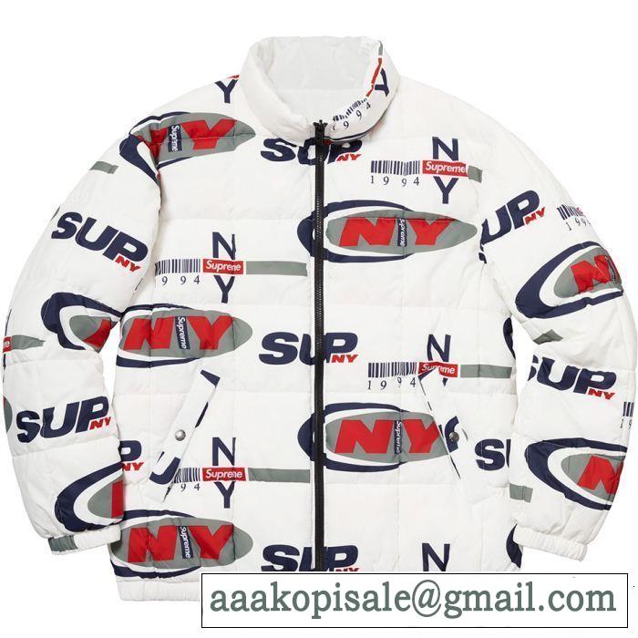 Supreme 18FW NY Reversible Puffy Jacket SUPREME シュプリーム 秋のお出かけに最適 2色可選 超定番人気