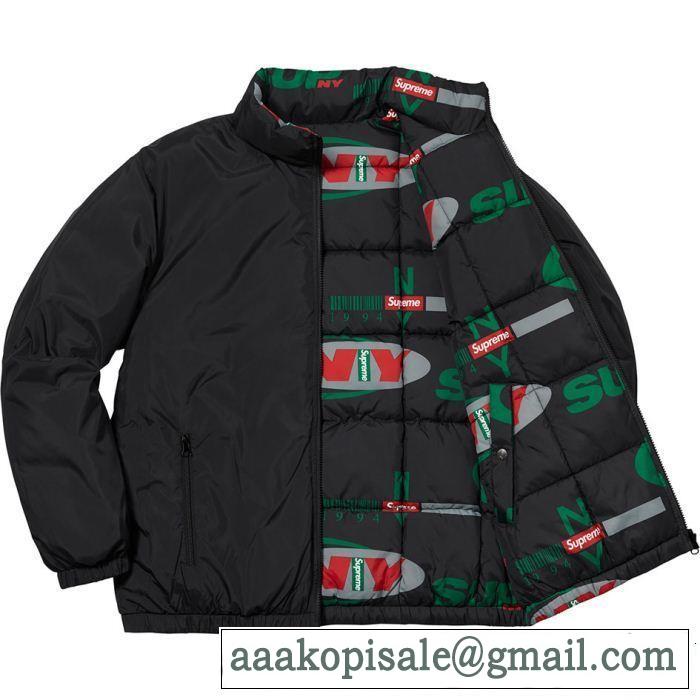 Supreme 18FW NY Reversible Puffy Jacket SUPREME シュプリーム 秋のお出かけに最適 2色可選 超定番人気