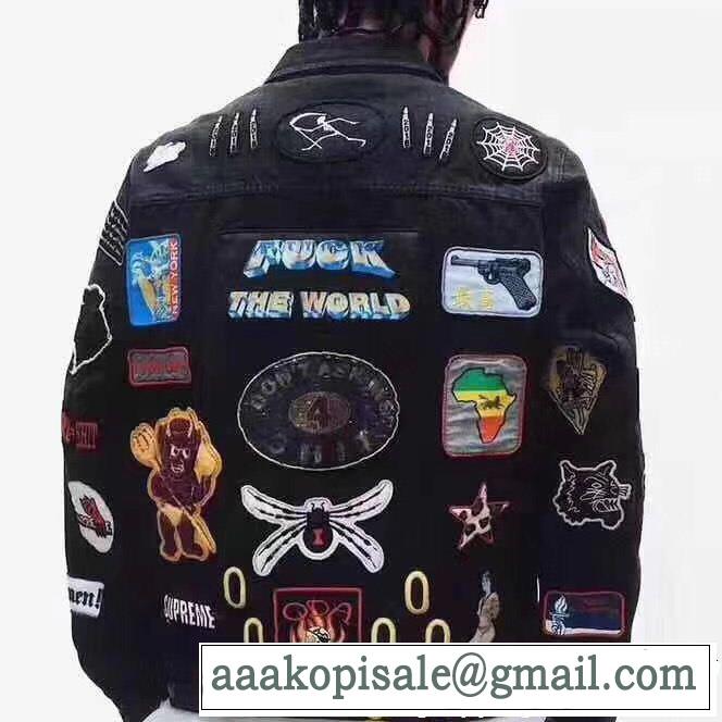 デニムジャケット シュプリーム SUPREME 2018人気の主流アイテム Supreme PATCHES DENIM TRUCKER JACKET