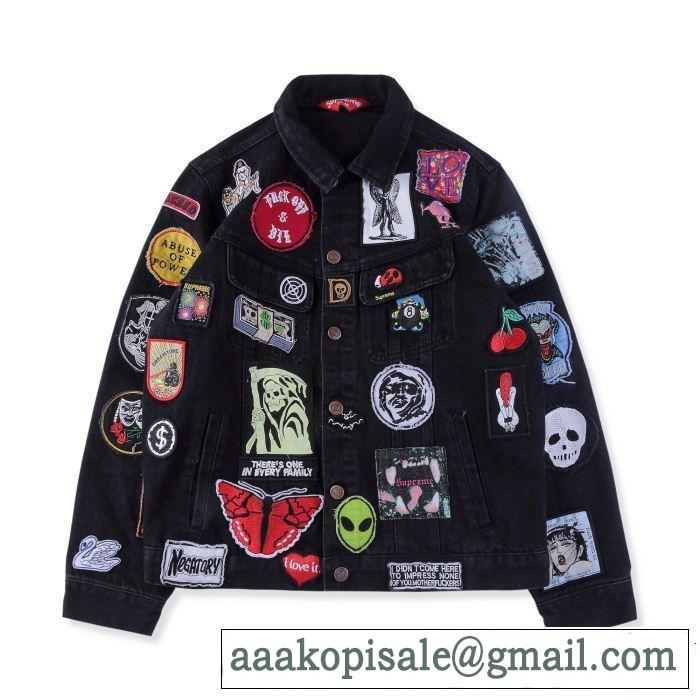 デニムジャケット シュプリーム SUPREME 2018人気の主流アイテム Supreme PATCHES DENIM TRUCKER JACKET