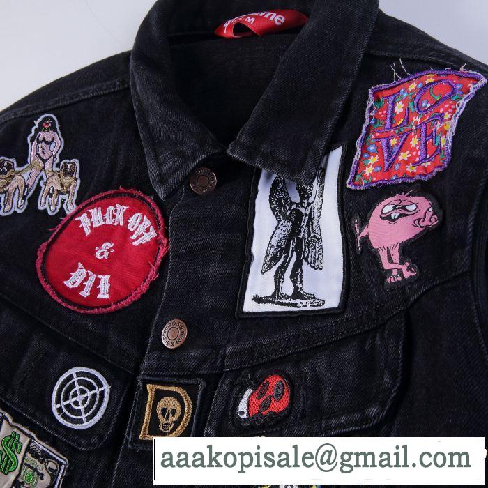 デニムジャケット シュプリーム SUPREME 2018人気の主流アイテム Supreme PATCHES DENIM TRUCKER JACKET