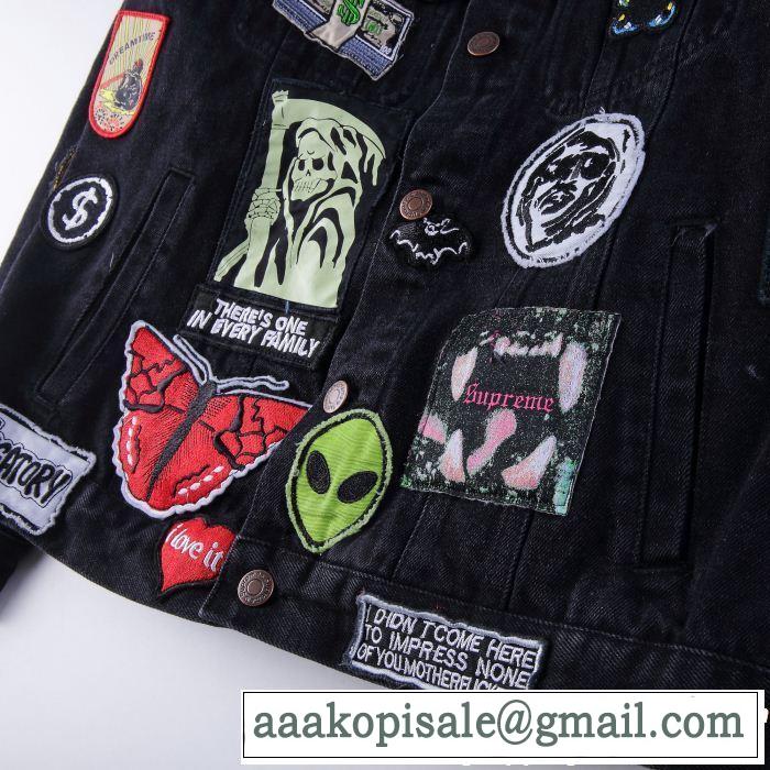 デニムジャケット シュプリーム SUPREME 2018人気の主流アイテム Supreme PATCHES DENIM TRUCKER JACKET