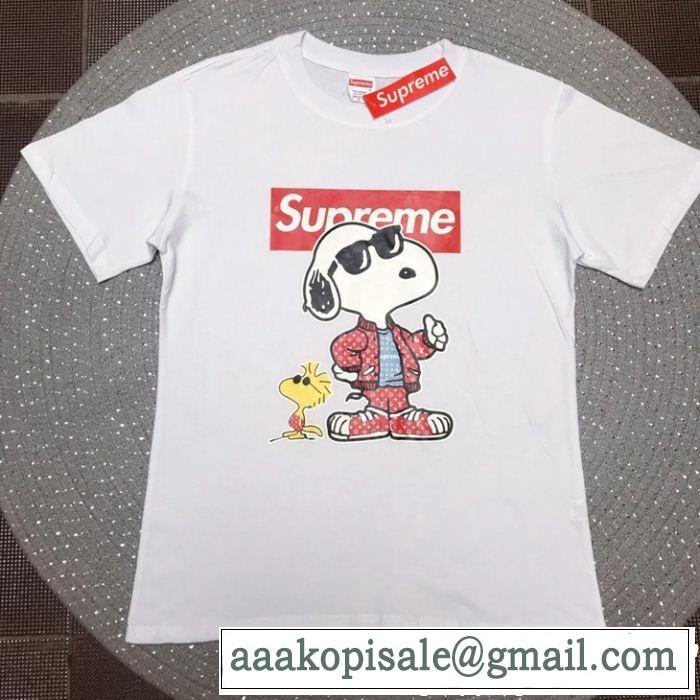 SUPREME 半袖Tシャツ 3色可選 2019夏ファション新品 カジュアルを一歩大人に シュプリーム