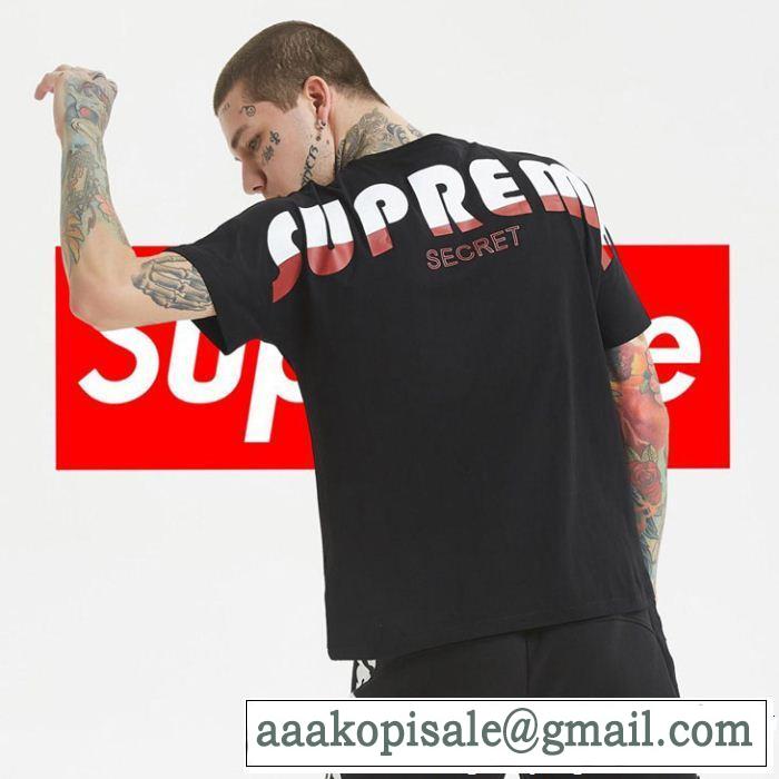 春夏の流行り2019新品 クールな印象を引き立て シュプリーム SUPREME 半袖Tシャツ 3色可選