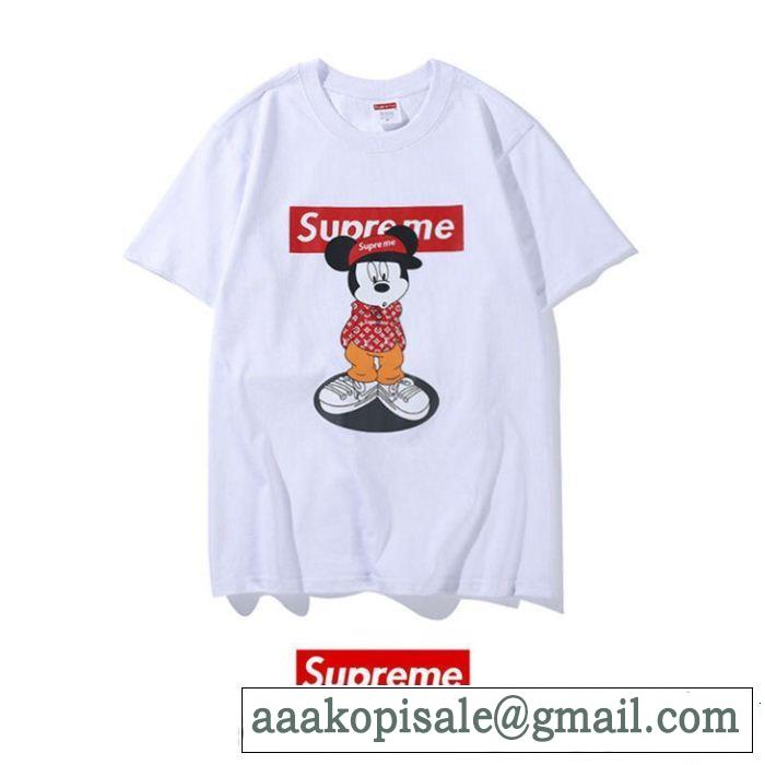 シュプリーム SUPREME 半袖Tシャツ 2色可選 2019年の春夏に着たい グッと大人っぽい印象に