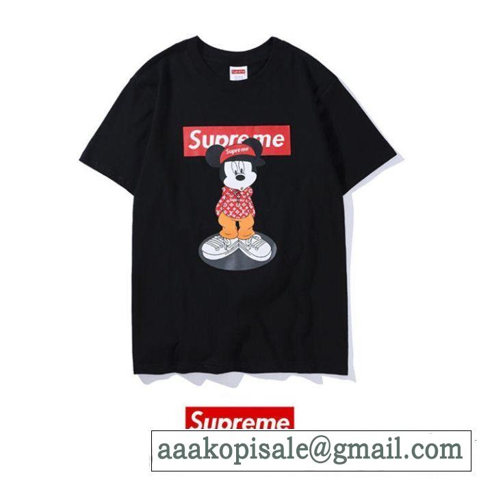 シュプリーム SUPREME 半袖Tシャツ 2色可選 2019年の春夏に着たい グッと大人っぽい印象に