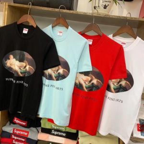 SUPREME 半袖Tシャツ 4色可選 2019年の夏のマス...