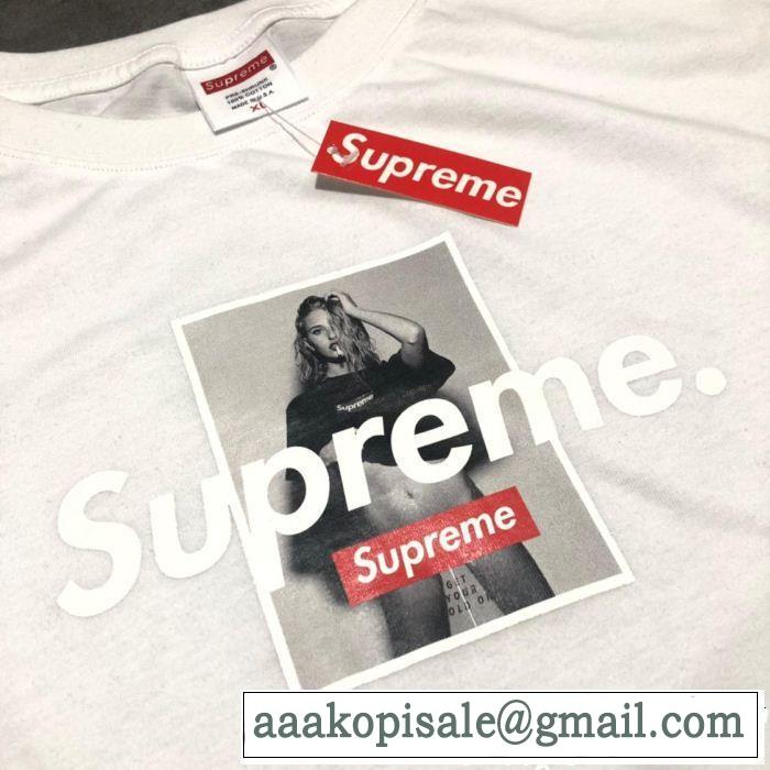 2色可選 【2019年】夏のファッション 春夏らしい爽やかさ シュプリーム SUPREME 半袖Tシャツ